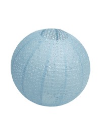 LATERNE PAPIER GM BLUMEN DURCHBROCHEN BLAU STAHL DIA 60CM X 56CM