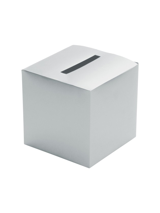 MATT SILVER FOLDABLE WEDDING URN 23CM X 23CM X 23CM