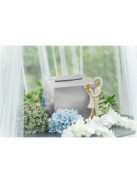 URNE HOCHZEIT BASIQUE KLAPPBAR SILBER MATT 23CM X 23CM X 23CM