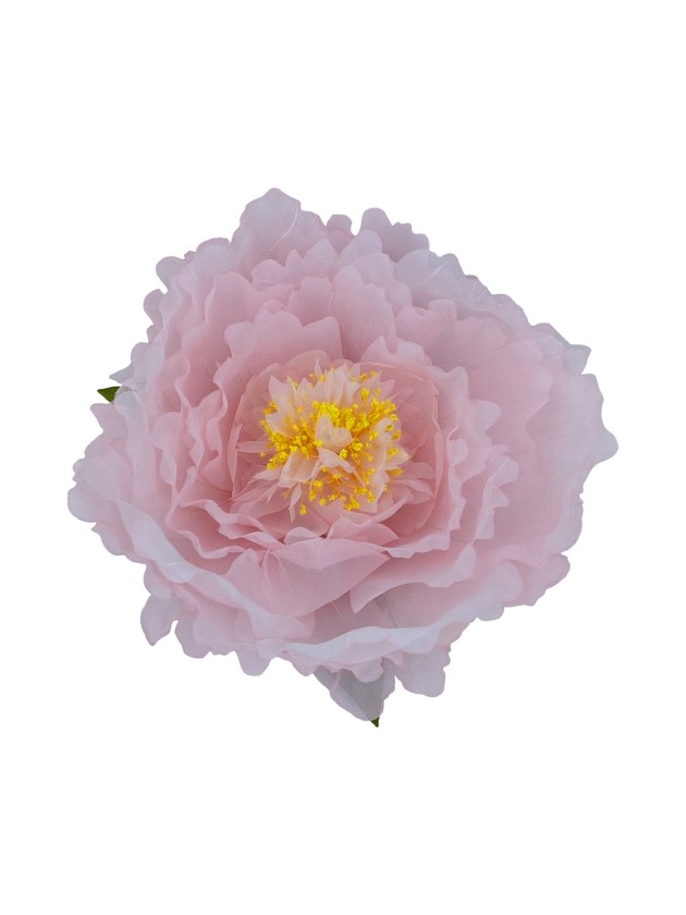 KOPF AUS PFINGSTROSE TÜLL ROSA DIA 28CM X 10CM