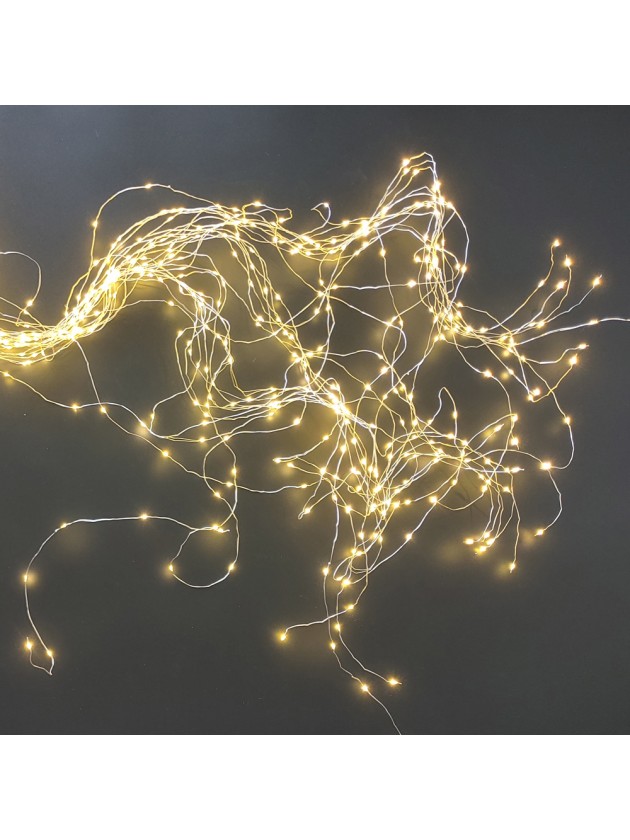 KASKADE AUS LUMIERE 400 LEDs - 20 FILS X 20 LEDs WEISS CHAUD 7M