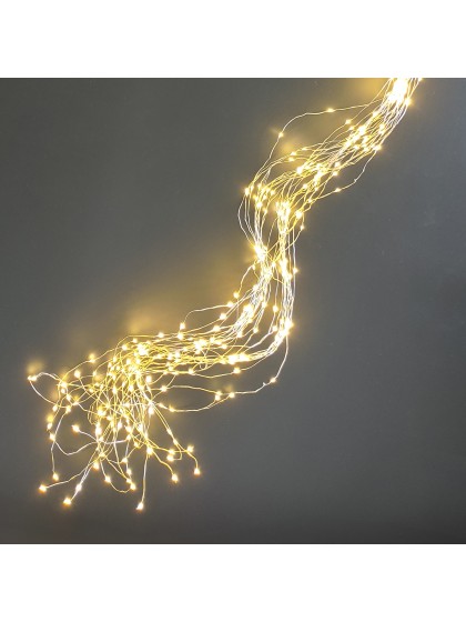 400 LED WATERFALL WARM WHITE LIGHTS - 20 LINES X 20 LED 7M
