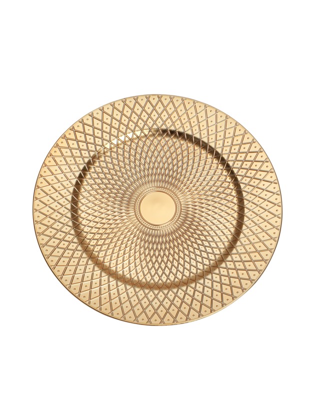 SOUS-ASSIETTE PP OR MAT SHEHERAZADE DIA 33CM