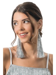 OHRRINGE SCINTILLANTES SILBER 17CM