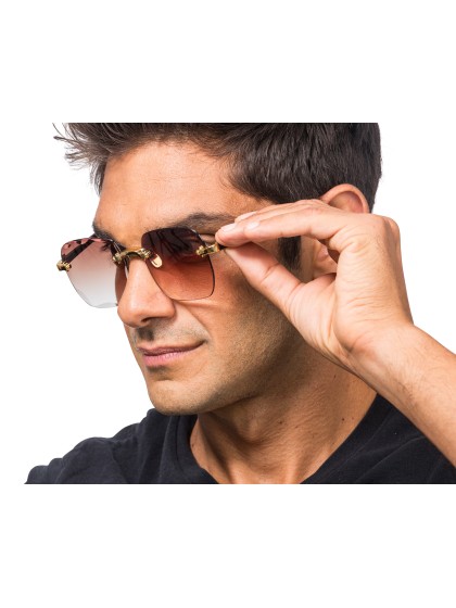 BRILLE OHNE FASSUNG GETONTE GLASER MARRONS 15 cm x 14 cm x 5,3 cm