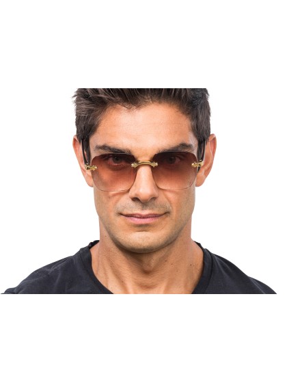 BRILLE OHNE FASSUNG GETONTE GLASER MARRONS 15 cm x 14 cm x 5,3 cm