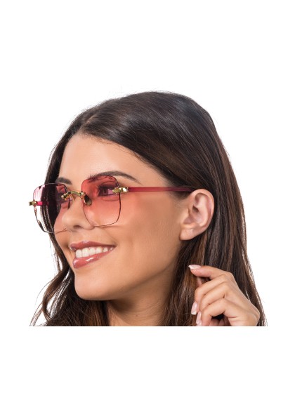BRILLE OHNE FASSUNG GETONTE GLASER ROSA 15 cm x 14 cm x 5,3 cm