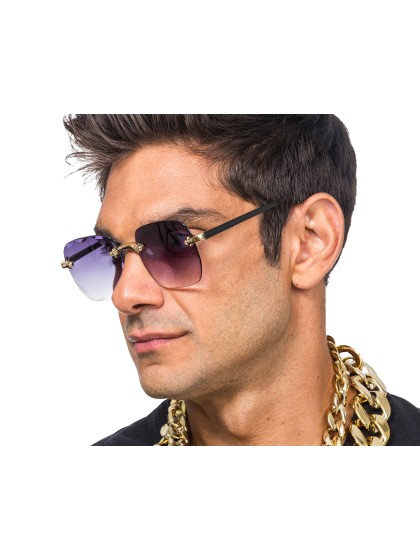 BRILLE OHNE FASSUNG GETONTE GLASER SCHWARZ 15 cm x 14 cm x 5,3 cm