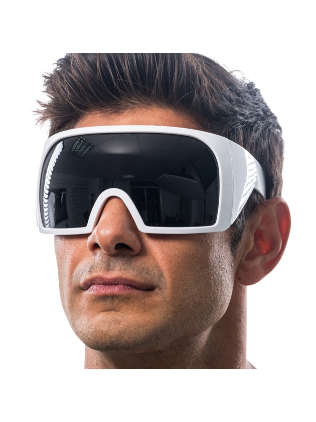 BRILLE MASKE MIT FASSUNG WEISS 15 cm x 16 cm x 8,2 cm