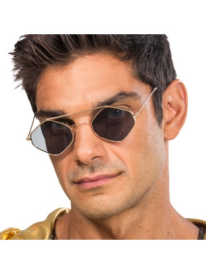 BRILLE RAPPER FASSUNG METALL FORM RAUTE 14 cm x 13,5 cm x 4,6 cm