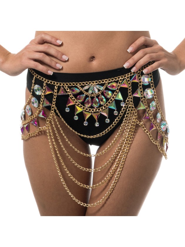 ROCK BIKINI AUS FESTIVAL DIAMANTEN ROSA Einheitsgröße