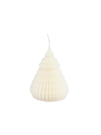 BOUGIE SAPIN ORIGAMI BLANC DIA 7.7CM X 10CM