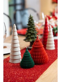 BOUGIE SAPIN ORIGAMI VERT FORET DIA 7.7CM X 10CM