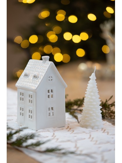 WHITE PINE TREE CANDLE DIA 6.5CM X 12.8CM