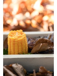 YELLOW CORN COB CANDLE DIA 6.5CM X 5.3CM