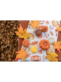 PUMPKIN CANDLE 2 ASSORTED COLORS DIA 6.8CM X 4.6CM 