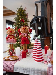 LED STRIPED RED WAX CANDLE MELTING EFFECT WITH TIMER DIA 7.5CM X 10CM