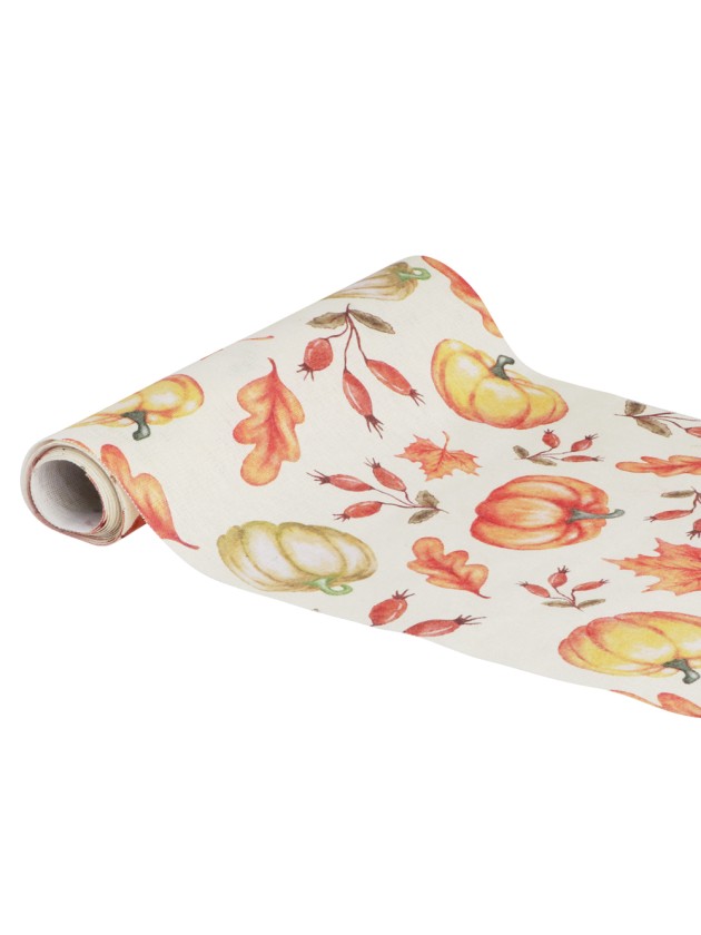 AUTUMN VINTAGE FABRIC TABLE RUNNER 28CM X 3M