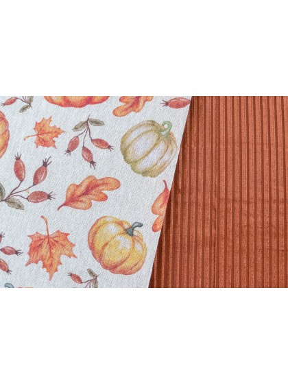 CHEMIN DE TABLE TISSU VINTAGE AUTOMNE 28CM X 3M