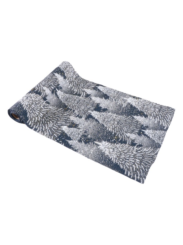 TISCHLÄUFER STOFF WALD VERSCHNEIT 28CM X 3M