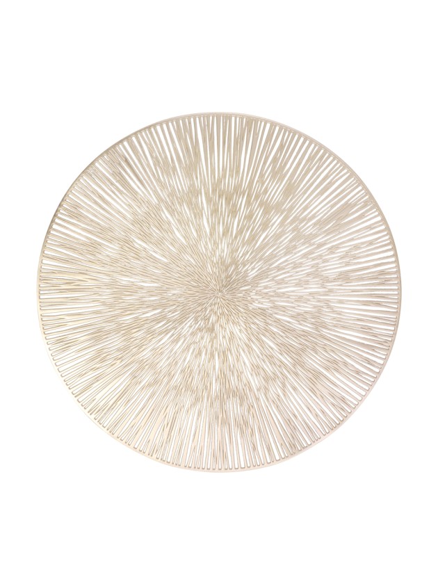 SET DE TABLE PVC STRIE OR DIA 38CM X 0.01CM