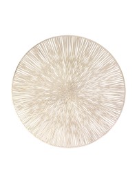 TISCHSET PVC GERILLT GOLD DIA 38CM X 0.01CM
