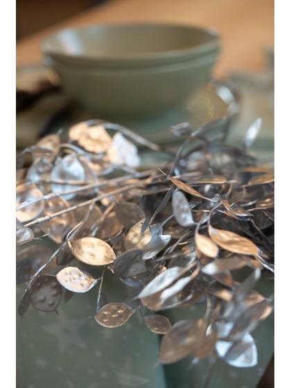 BUNCH OF 3 BRANCHES OF SILVER LEAVES 15CM X 10CM X 50CM