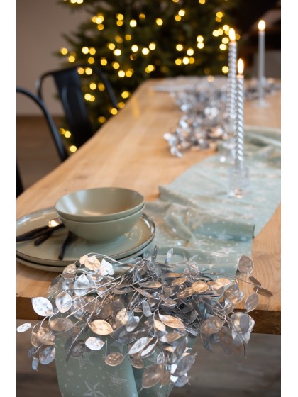 BUNCH OF 3 BRANCHES OF SILVER LEAVES 15CM X 10CM X 50CM