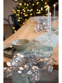 BUNCH OF 3 BRANCHES OF SILVER LEAVES 15CM X 10CM X 50CM