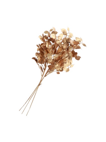 BOUQUET 3 BRANCHES MONNAIE DU PAPE OR 15CM X 10CM X 50CM