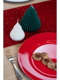 SOUS-ASSIETTE PP ROUGE BRILLANT DIA 33CM