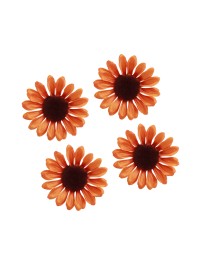 SET 4 ORANGE SUNFLOWERS DIA 10CM X 1.5CM
