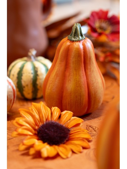 SET 4 TOURNESOLS ORANGES DIA 10CM X 1.5CM