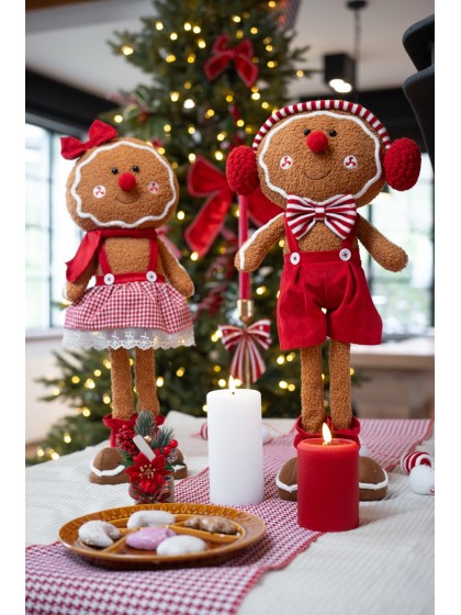 LEBKUCHEN GINGER CANDY STRIPES BEINE TELESKOP 2 ASSORTIS 27CM X 11CM X 56CM