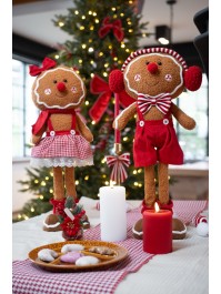 LEBKUCHEN GINGER CANDY STRIPES BEINE TELESKOP 2 ASSORTIS 27CM X 11CM X 56CM