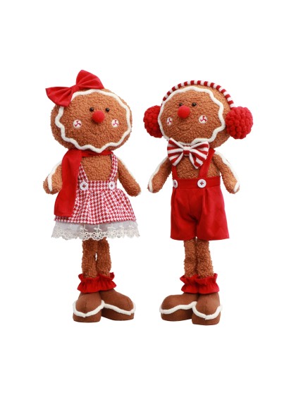 GINGER CANDY STRIPES GINGERBREAD 2 ASS 20CM X 10CM X 41CM