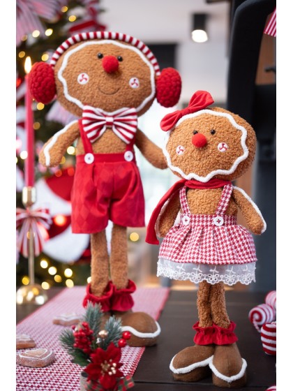 LEBKUCHEN GINGER CANDY STRIPES 2 ASSORTIS 20CM X 10CM X 41CM