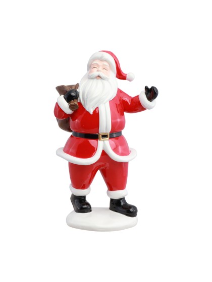 PERE NOEL RESINE AVEC SA HOTTE 18CM X 14CM X 30CM