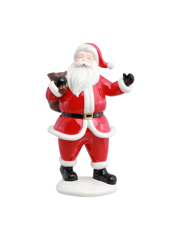 RESIN SANTA WITH SACK 18CM X 14CM X 30CM