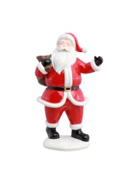 PERE NOEL RESINE AVEC SA HOTTE 18CM X 14CM X 30CM