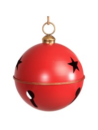 GLÖCKCHEN METALL ROT UND GOLD DIA 45CM X 52CM