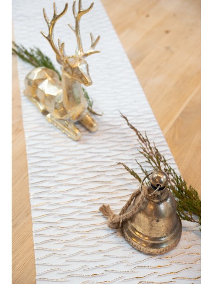 GOLD METAL BELL DIA 10CM X 13.5CM