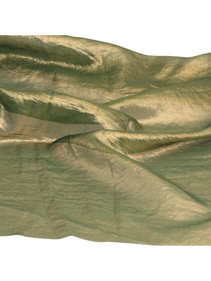 GREEN/GOLD MERRY CREPE VEILING 60CM X 3M
