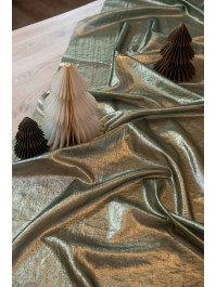 GREEN/GOLD MERRY CREPE VEILING 60CM X 3M