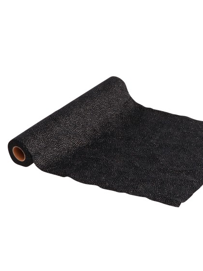 TISCHLÄUFER SNOW DUST SCHWARZ 28CM X 3M