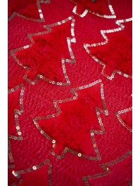 GOLD WHITE MY COZY TREE TABLE RUNNER 28CM X 3M