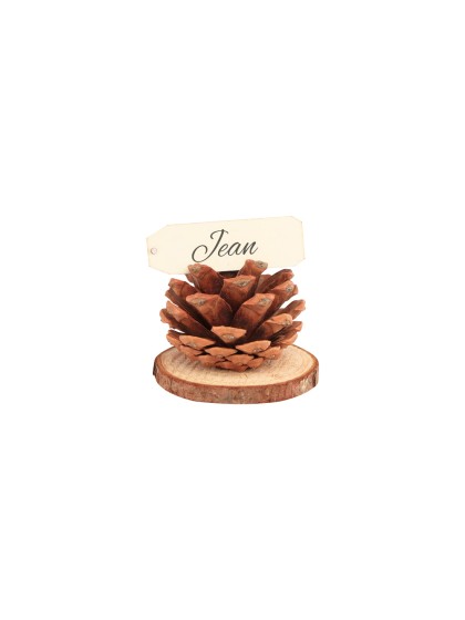 SET 4 PINE CONE TABLE PLACE HOLDERS AROUND DIA 4.5CM X 4.5CM