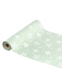 TISCHLÄUFER SAMT THORN WINTER NIGHT BEDRUCKT WEISS 28CM X 3M