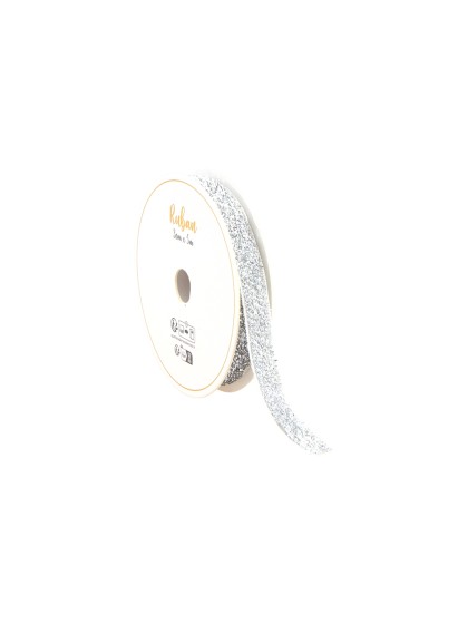 BAND PAILLETTE SILBER 10MM X 3M
