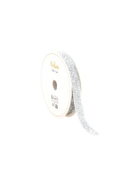 BAND PAILLETTE SILBER 10MM X 3M